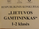 1-4 klasių respublikinio mokinių gebėjimų konkurso „Lietuvos gamtininkas“